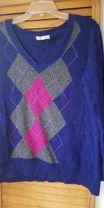 Old Navy Purple Argyle Sweater